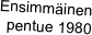 Ensimmäinen pentue 1980